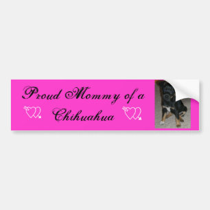 Adesivo Para Carro Mamães orgulhosas de uma chihuahua