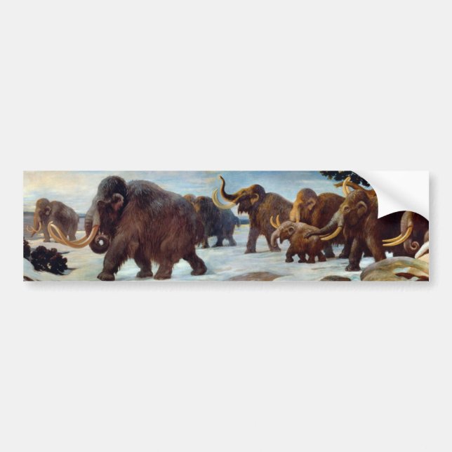 Adesivo Para Carro Mammoths woolly bonitos no stiker do pára-choque (Frente)
