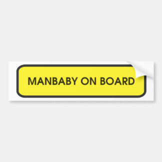 Adesivo Para Carro Manbaby On Conselho Bumper Sticker