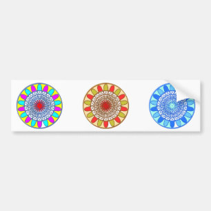 Adesivo Para Carro Mandala de Chakra do GIRASSOL