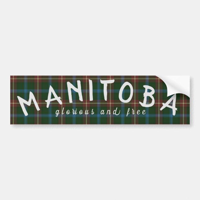 Adesivo Para Carro Manitoba Tartan Bumper Sticker (Frente)