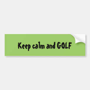 Adesivo Para Carro Mantenha a calma e a citação do GOLF