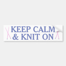 Adesivo Para Carro Mantenha a calma e faça-a malha sobre