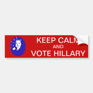 Adesivo Para Carro Mantenha a calma e vote Hillary