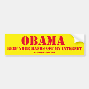 ADESIVO PARA CARRO MANTENHA AS MÃOS FORA DO MEU OBAMA NA INTERNET