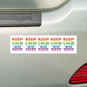 Adesivo Para Carro "Mantenha calma e vote" Orgulho arco-íris lgbtq