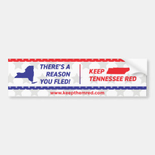Adesivo Para Carro Mantenha o vermelho - Bumper Sticker CA to AZ