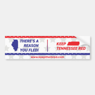 Adesivo Para Carro Mantenha-os vermelhos - Bumper Sticker IL to TN