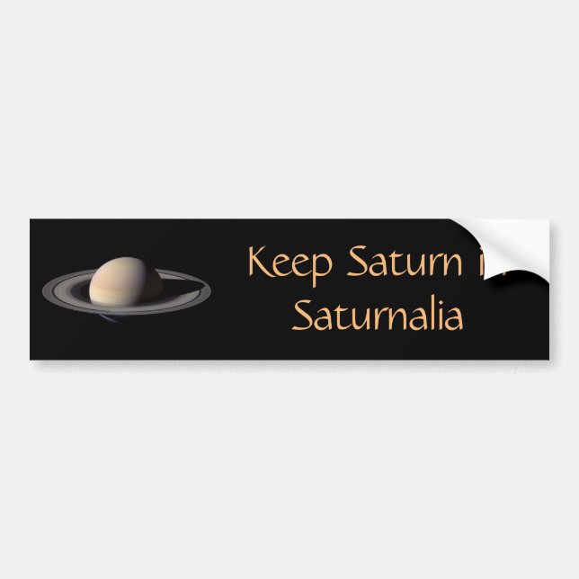 Adesivo Para Carro Mantenha Saturn no Saturnalia (Frente)