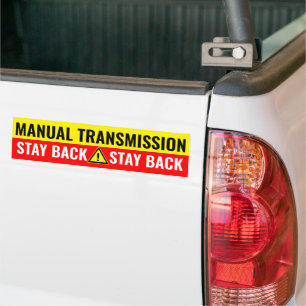 Adesivo Para Carro Mantenha-se afastado! Transmissão Manual