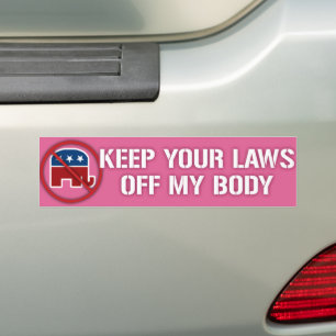 Adesivo Para Carro Mantenha suas leis longe do meu corpo Roe v. Wade