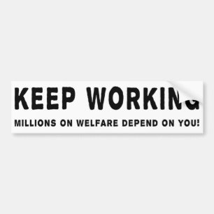 Adesivo Para Carro Mantenha trabalhar Bumpersticker