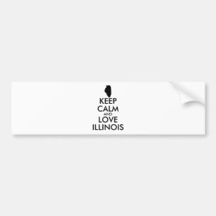 Adesivo Para Carro MANTER CALM e AMOR ILLINOIS personalizáveis