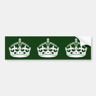 Adesivo Para Carro MANTER O Símbolo CALM CROWN em Decor Verde
