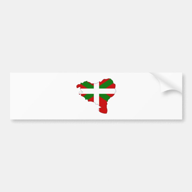 Adesivo Para Carro Mapa Basque da bandeira sem redução (Frente)