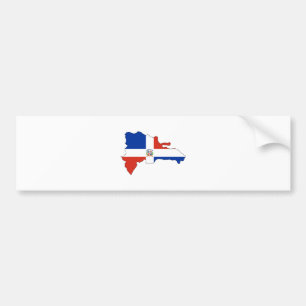 Adesivo Para Carro Mapa da bandeira da República Dominicana sem