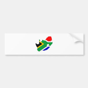 Adesivo Para Carro Mapa da bandeira de África do Sul sem redução