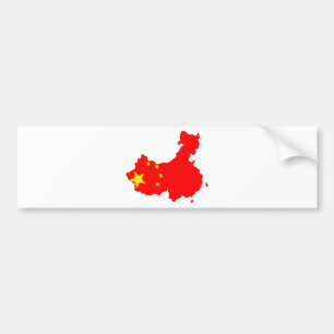 Adesivo Para Carro Mapa da bandeira de China sem redução