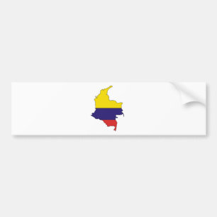 Adesivo Para Carro Mapa da bandeira de Colômbia sem redução