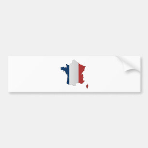Adesivo Para Carro Mapa da bandeira de France