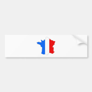 Adesivo Para Carro Mapa da bandeira de France sem redução