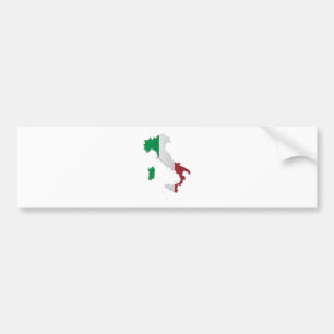 Adesivo Para Carro Mapa da bandeira de Italia