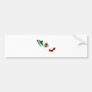 Adesivo Para Carro Mapa da bandeira de México sem redução
