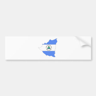 Adesivo Para Carro Mapa da bandeira de Nicarágua sem redução