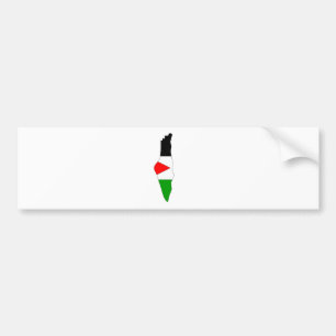 Adesivo Para Carro Mapa da bandeira de Palestina sem redução