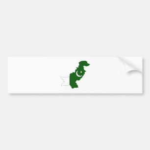 Adesivo Para Carro Mapa da bandeira de Paquistão sem redução