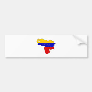 Adesivo Para Carro Mapa da bandeira de Venezuela sem redução