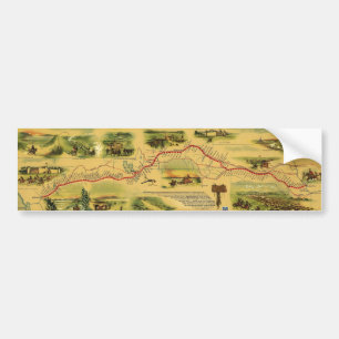 Adesivo Para Carro Mapa de Pony Express por William Henry Jackson