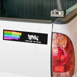 Adesivo Para Carro Marca angustiada dos EUA - arco-íris LGBTQ - Digno
