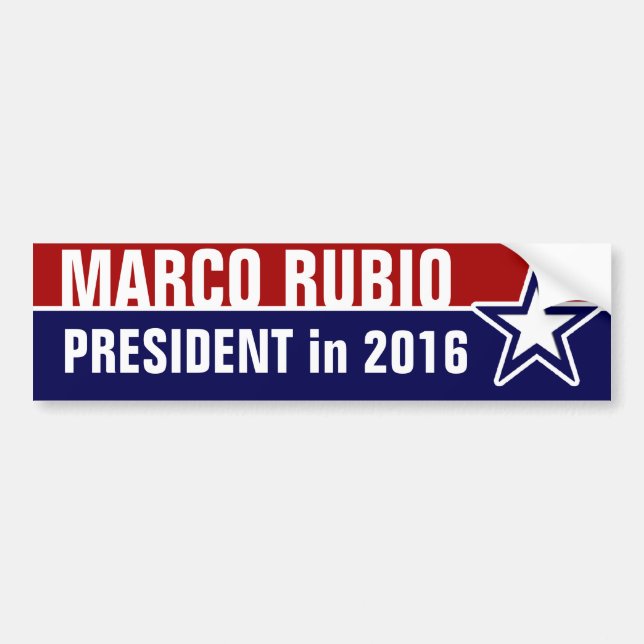 Adesivo Para Carro Marco Rubio em 2016 (Frente)