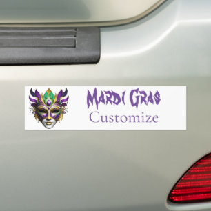 Adesivo Para Carro Mardi Gras Mask Thunder_Cove