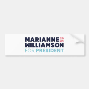 Adesivo Para Carro Marianne Williamson para Presidente 2024