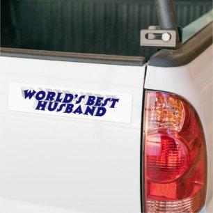 Adesivo Para Carro Marido com texto azul escuro