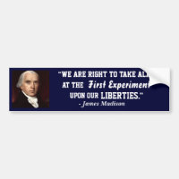 Marinho Bumper Sticker-James Madison - Em nossa Li