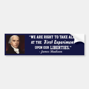 Adesivo Para Carro Marinho Bumper Sticker-James Madison - Em nossa Li