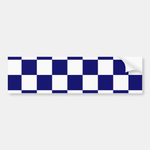 Adesivo Para Carro Marinho Checkered e branco