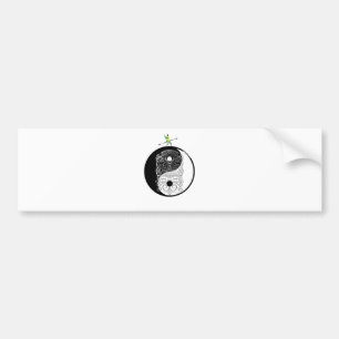 Adesivo Para Carro Máscara do guerreiro de Yin Yang Tiki