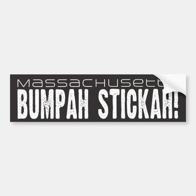 Adesivo Para Carro Massachusetts Bumpah Stickah! Autocolante no vidro (Frente)