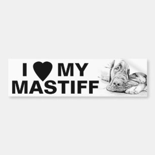 Adesivo Para Carro Mastiff preguiçoso