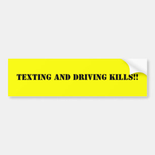 ADESIVO PARA CARRO MATARES DE TEXTING E DE CONDUÇÃO!!