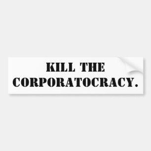 ADESIVO PARA CARRO MATE O CORPORATOCRACY.