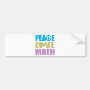 Adesivo Para Carro Matemática do amor da paz