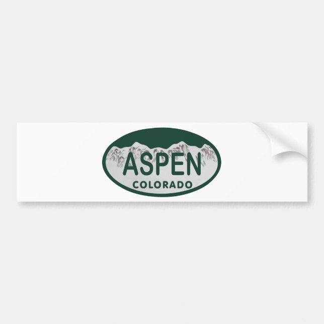 Adesivo Para Carro Matrícula de Aspen Colorado (Frente)