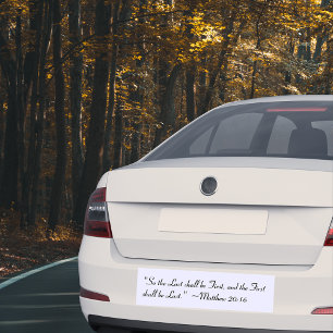 Adesivo Para Carro Matthew 20:16 Bumper Sticker