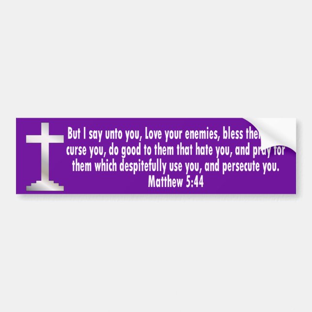 Adesivo Para Carro Matthew 5 44 (Frente)