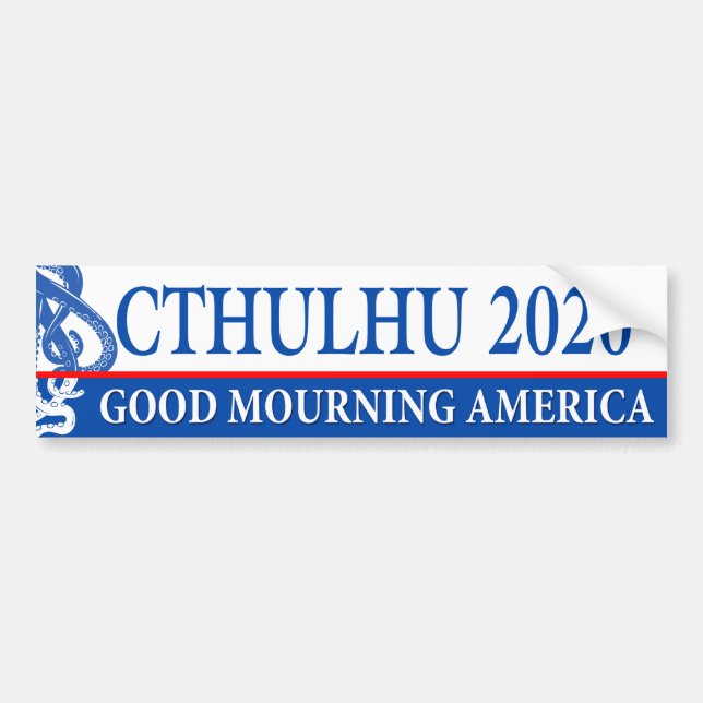Adesivo Para Carro Mau que você pode contar - Vote em Cthulhu 2020 Bu (Frente)